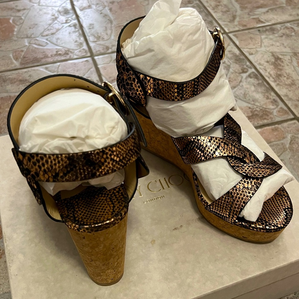 NWT Jimmy Choo Aleili 39 Copper 100